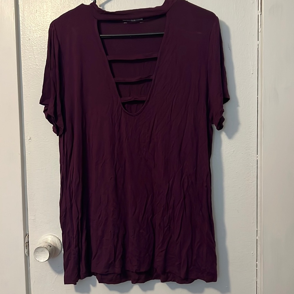 CHARLOTTE RUSSE | SHORT SLEEVE | SIZE L
